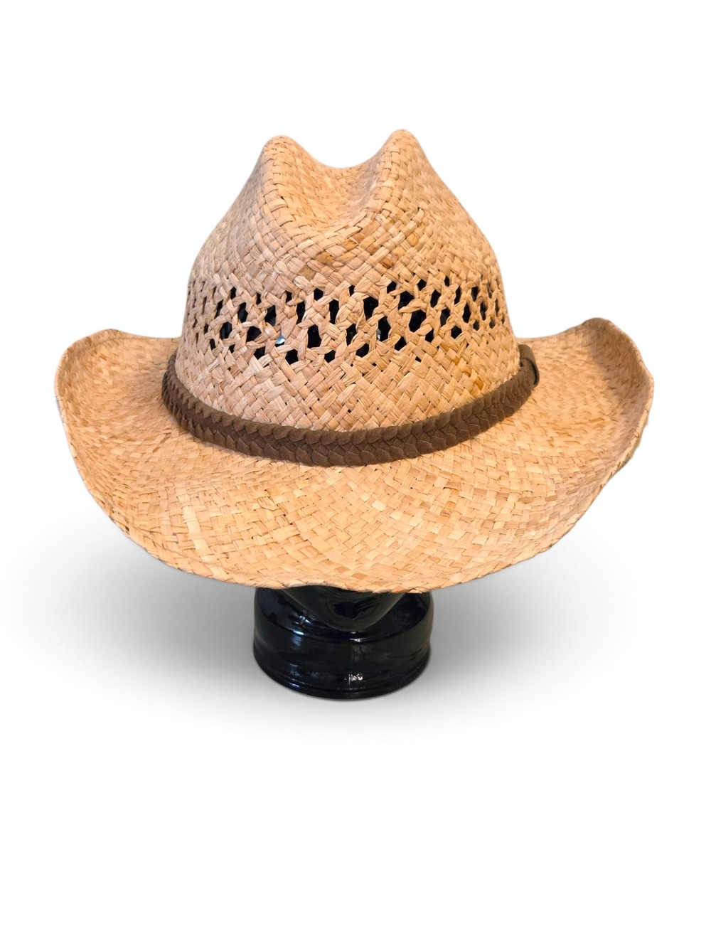 SCALA Western Natural Straw Cowboy Hat with Braided Band | Size L/XL